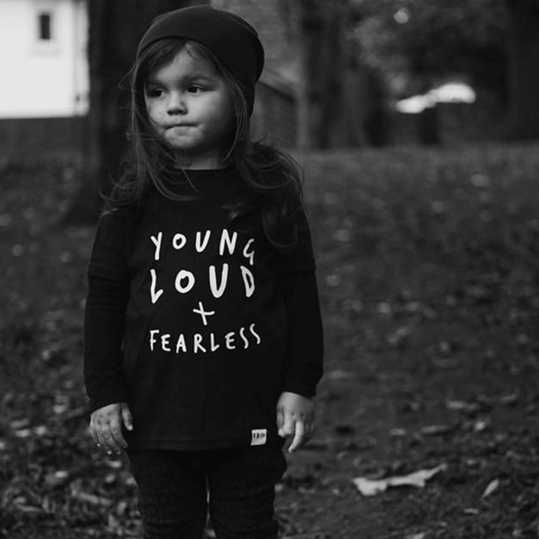 Young, Loud & Fearless Unisex Short Sleeve Baby & Kids T-Shirt